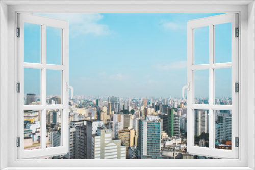 Fototapeta Naklejka Na Ścianę Okno 3D - Vista aérea urbana dos prédios em São Paulo