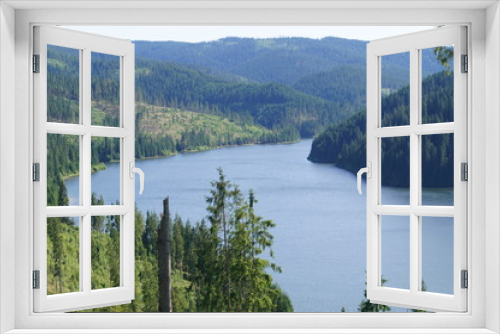 Fototapeta Naklejka Na Ścianę Okno 3D - Belis Fantanele lake view