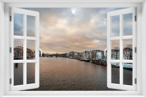 Fototapeta Naklejka Na Ścianę Okno 3D - Amstel River Amsterdam