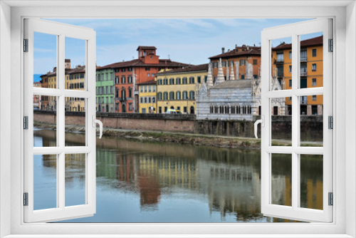 Fototapeta Naklejka Na Ścianę Okno 3D - Santa Maria della Spina -Arno River - Pisa, Italy