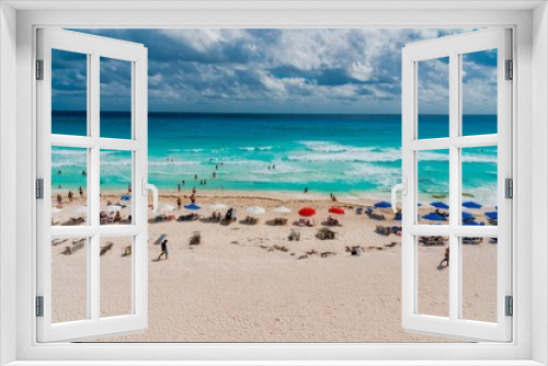 Fototapeta Naklejka Na Ścianę Okno 3D - mexico beaches in Cancun