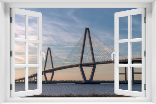 Fototapeta Naklejka Na Ścianę Okno 3D - Arthur Ravenel Jr. Bridge in Charleston, South Carolina.