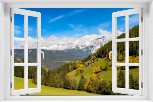 Fototapeta Naklejka Na Ścianę Okno 3D - autumn view of Dachstein massif in Austria
