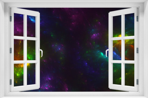 Fototapeta Naklejka Na Ścianę Okno 3D - 3D rendering abstract colorful fractal light background