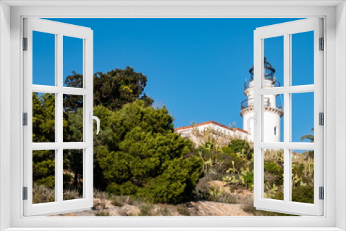 Fototapeta Naklejka Na Ścianę Okno 3D - Lighthouse in Calella Barcelona Spain