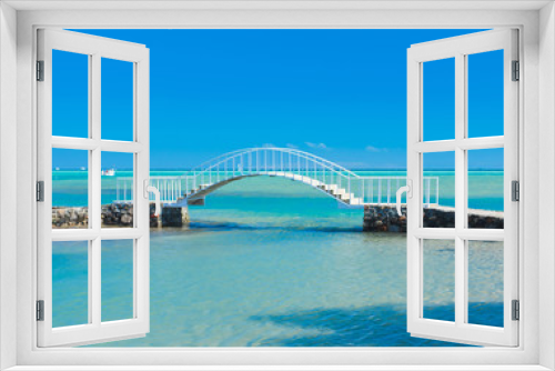 Fototapeta Naklejka Na Ścianę Okno 3D - River Bridge