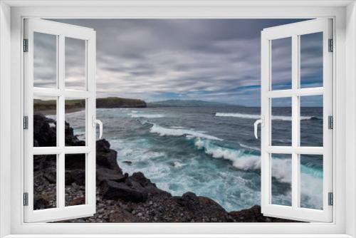Fototapeta Naklejka Na Ścianę Okno 3D - coast of the Atlantic Ocean on the island of San Miguel, Azores, Portugal