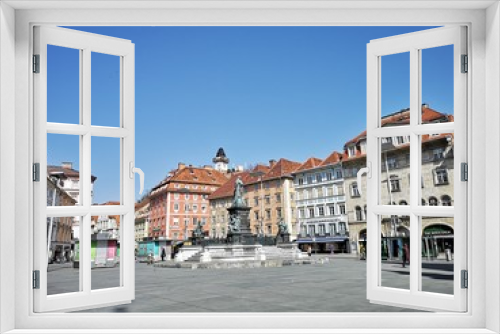 Fototapeta Naklejka Na Ścianę Okno 3D - Graz Hauptplatz Altstadt Sehenswürdigkeiten