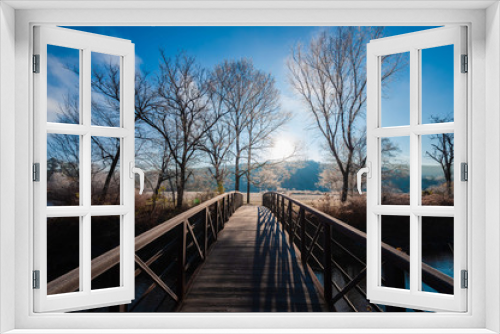 Fototapeta Naklejka Na Ścianę Okno 3D - Bridge on the Stowe Recreation Path in Stowe Vermont USA