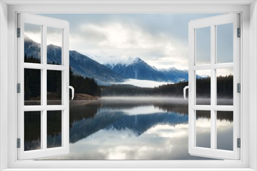 Fototapeta Naklejka Na Ścianę Okno 3D - Two Jack lake