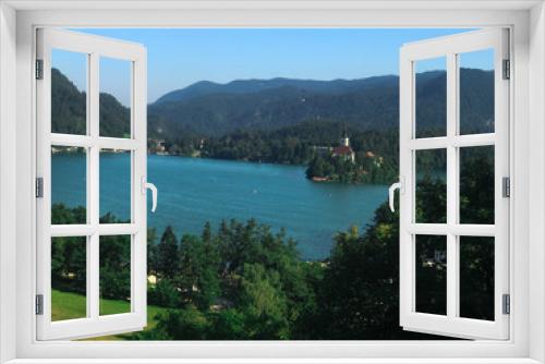 Fototapeta Naklejka Na Ścianę Okno 3D - lake bled slovenia
