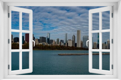 Fototapeta Naklejka Na Ścianę Okno 3D - Views of downtown Chicago from Grant park