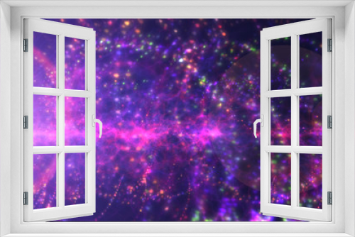 Fototapeta Naklejka Na Ścianę Okno 3D - spiral particle light dna illustration