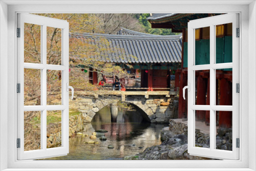 Fototapeta Naklejka Na Ścianę Okno 3D - Songgwangsa is a zen buddhism temple located in South Jeolla Province on the Korean Peninsula. Founded in 867 it fell into disuse but was re-established in 1190 by Seon master Jinul. 04-08-2017