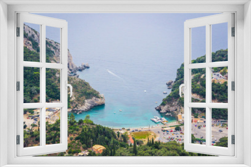 Fototapeta Naklejka Na Ścianę Okno 3D - Corfu Island beautiful beaches, waterviews, harbours, havens, boats, sea, water, Greece