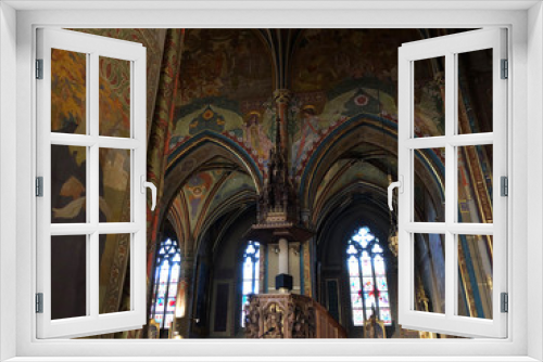 Interior of a Bohemian church at Vysehrad Park