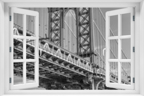 Fototapeta Naklejka Na Ścianę Okno 3D - The second most famous bridge in New York, Manhattan Bridge