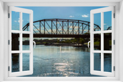 Fototapeta Naklejka Na Ścianę Okno 3D - Old Metal Bridge