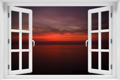 Fototapeta Naklejka Na Ścianę Okno 3D - red sunset
