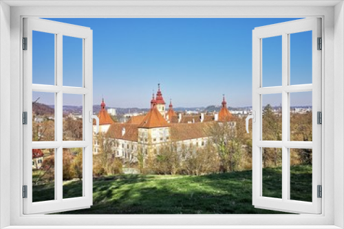 Fototapeta Naklejka Na Ścianę Okno 3D - Schloss Eggenberg Graz, Altstadt Sehenswürdigkeiten