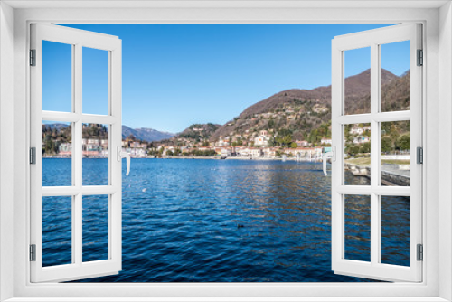 Fototapeta Naklejka Na Ścianę Okno 3D - Lake front of Laveno on Lake Maggiore