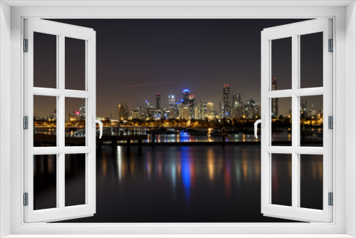 Fototapeta Naklejka Na Ścianę Okno 3D - Reflection of the city of Melbourne