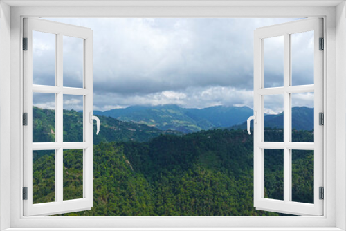 Fototapeta Naklejka Na Ścianę Okno 3D - Green mountainous landscape of Zacatlan