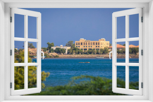 Fototapeta Naklejka Na Ścianę Okno 3D - Nice View to the Blue Water Port in the Massawa, Eritrea