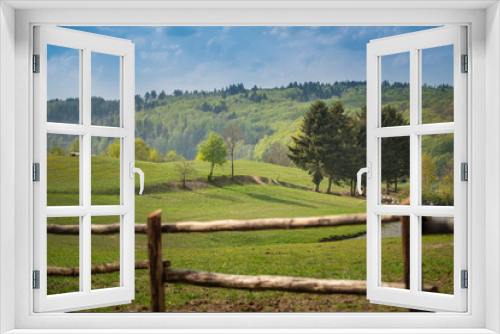 Fototapeta Naklejka Na Ścianę Okno 3D - Krajobraz wiejski