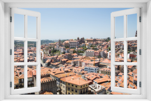 Fototapeta Naklejka Na Ścianę Okno 3D - Porto, Portugal: Blick auf das Altstadt Viertel Ribeira mit Kirchen und Museen 