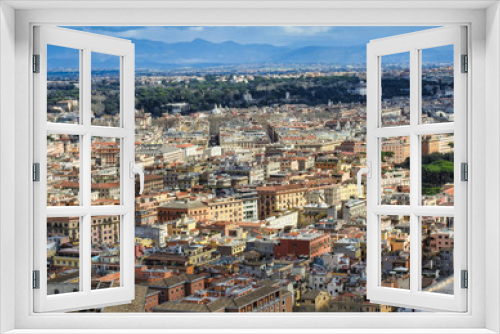 Fototapeta Naklejka Na Ścianę Okno 3D - Vista panoramica de la ciudad de Roma, Italia