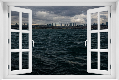 Fototapeta Naklejka Na Ścianę Okno 3D - The rough Sea of Marmara, Istanbul, Turkey