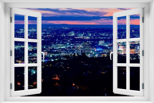 Fototapeta Naklejka Na Ścianę Okno 3D - Los Angeles lights at night