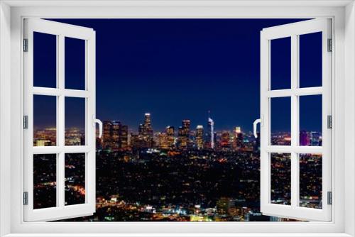 Fototapeta Naklejka Na Ścianę Okno 3D - Los Angeles lights at night
