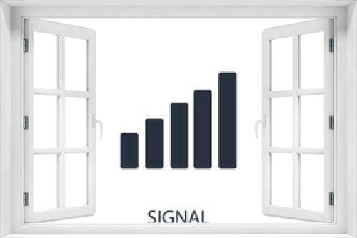 Fototapeta Naklejka Na Ścianę Okno 3D - Signal sign icon. Simple device element illustration.