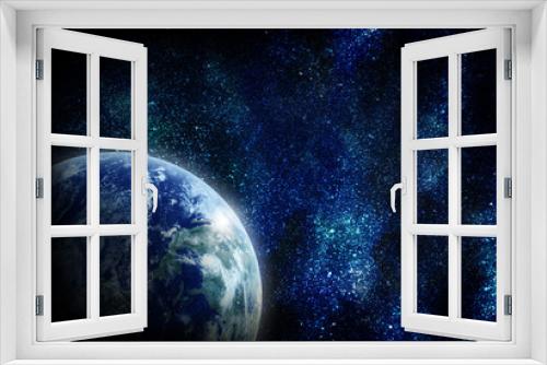 Fototapeta Naklejka Na Ścianę Okno 3D - realistic planet earth in space