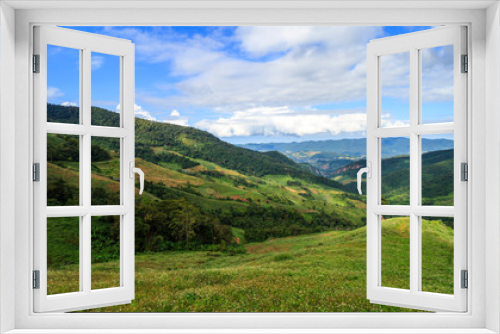 A beautiful view of moutain grasslands