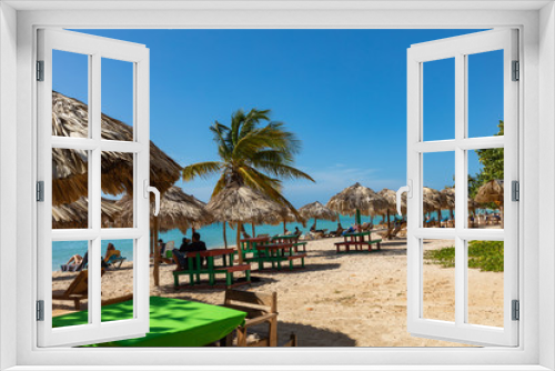 Fototapeta Naklejka Na Ścianę Okno 3D - View of a beach Playa Ancon near Trinidad, Cuba.