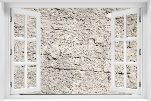 Fototapeta Naklejka Na Ścianę Okno 3D - Gray loft background with real concrete or cement texture