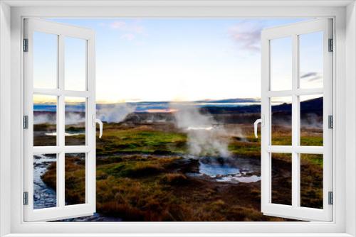 Fototapeta Naklejka Na Ścianę Okno 3D - Hot springs around Geysir geothermal area