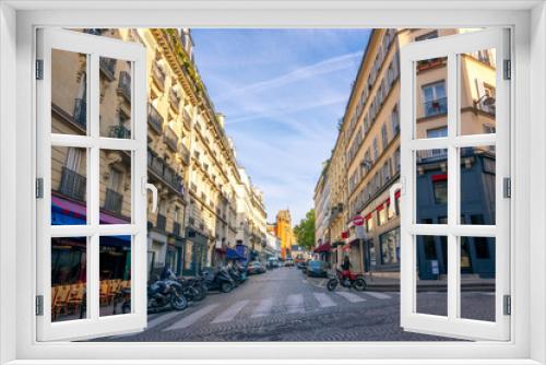 Fototapeta Naklejka Na Ścianę Okno 3D - Paris Street in the Montmartre District