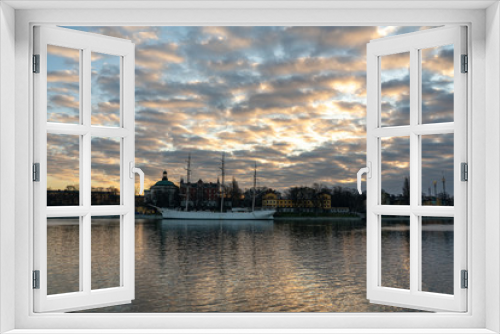 Fototapeta Naklejka Na Ścianę Okno 3D - Sunrise in Stockholm.