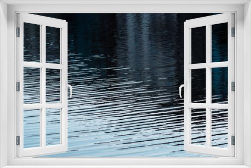 Fototapeta Naklejka Na Ścianę Okno 3D - blue water reflection