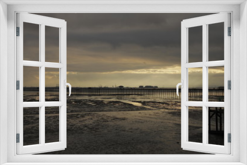 Fototapeta Naklejka Na Ścianę Okno 3D - Atardecer otoñal Southend-on-Sea