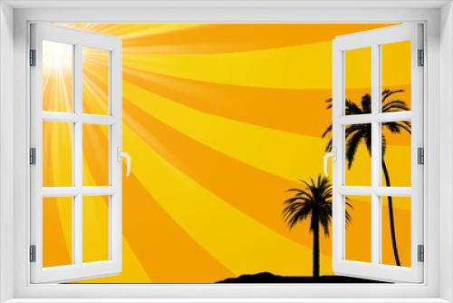 Fototapeta Naklejka Na Ścianę Okno 3D - Summer tropical background