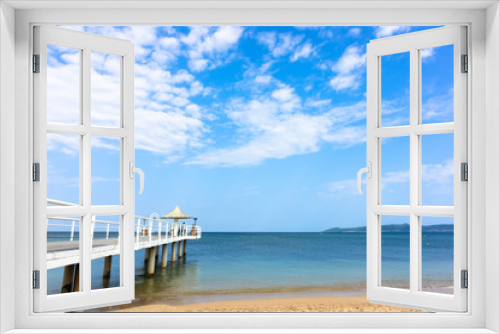 Fototapeta Naklejka Na Ścianę Okno 3D - 〈石垣島〉ビーチの桟橋