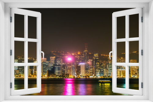 Fototapeta Naklejka Na Ścianę Okno 3D - Hong Kong, China skyline panorama 