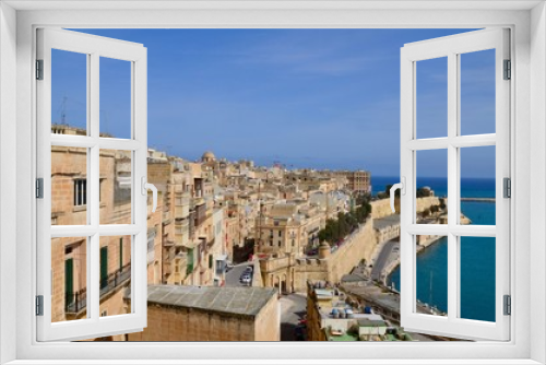 Fototapeta Naklejka Na Ścianę Okno 3D - The medieval limestone city of Valletta Malta