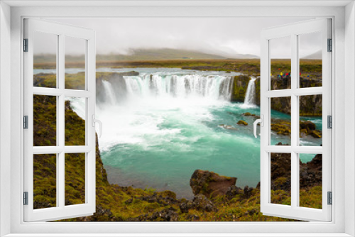 Fototapeta Naklejka Na Ścianę Okno 3D - The Godafoss Icelandic: Goðafoss  waterfall of the gods, is a famous waterfall in Iceland.