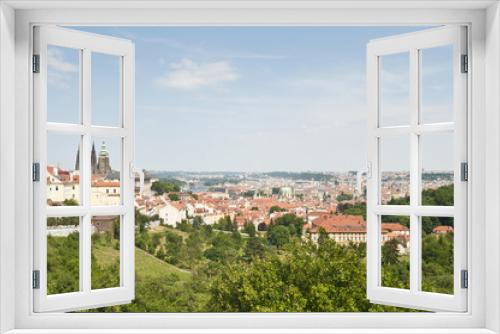 Fototapeta Naklejka Na Ścianę Okno 3D - Prague skyline from Petrin Hill